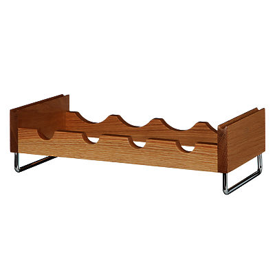 Stackable Wine Rack, Oak, 4 Bottle Brown Stackable Wine Rack, Oak, 4 Bottle Brown